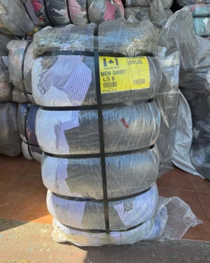 Fardo de camisas algodón manga larga 1era con 2da 45kg