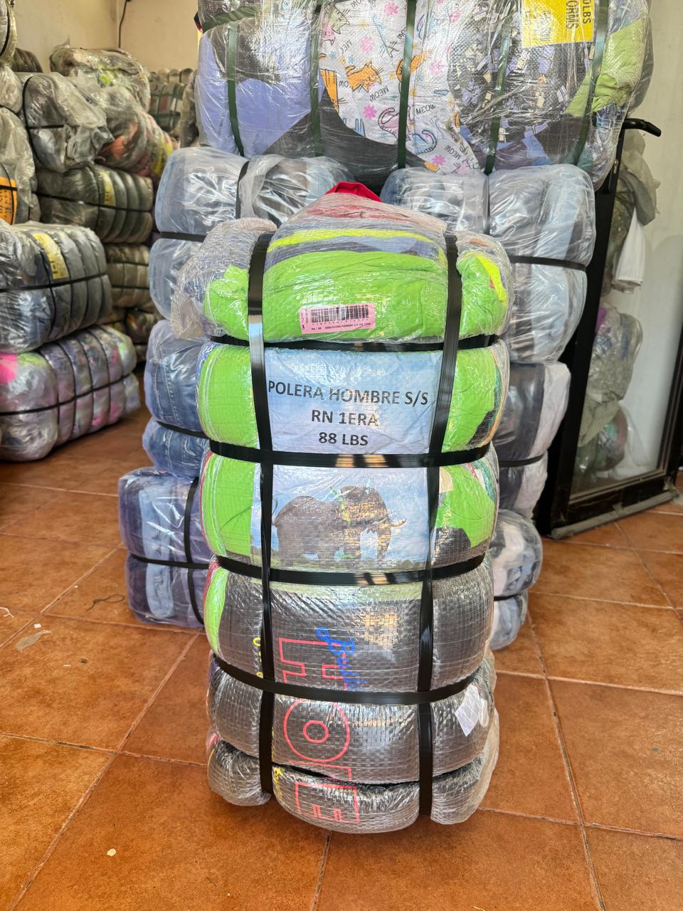 fardo polera hombre manga corta 1era 40kg